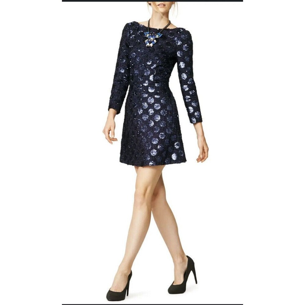 JILL STUART DRESS Down With Love Purple Blue Color Size 4 Party Sequins